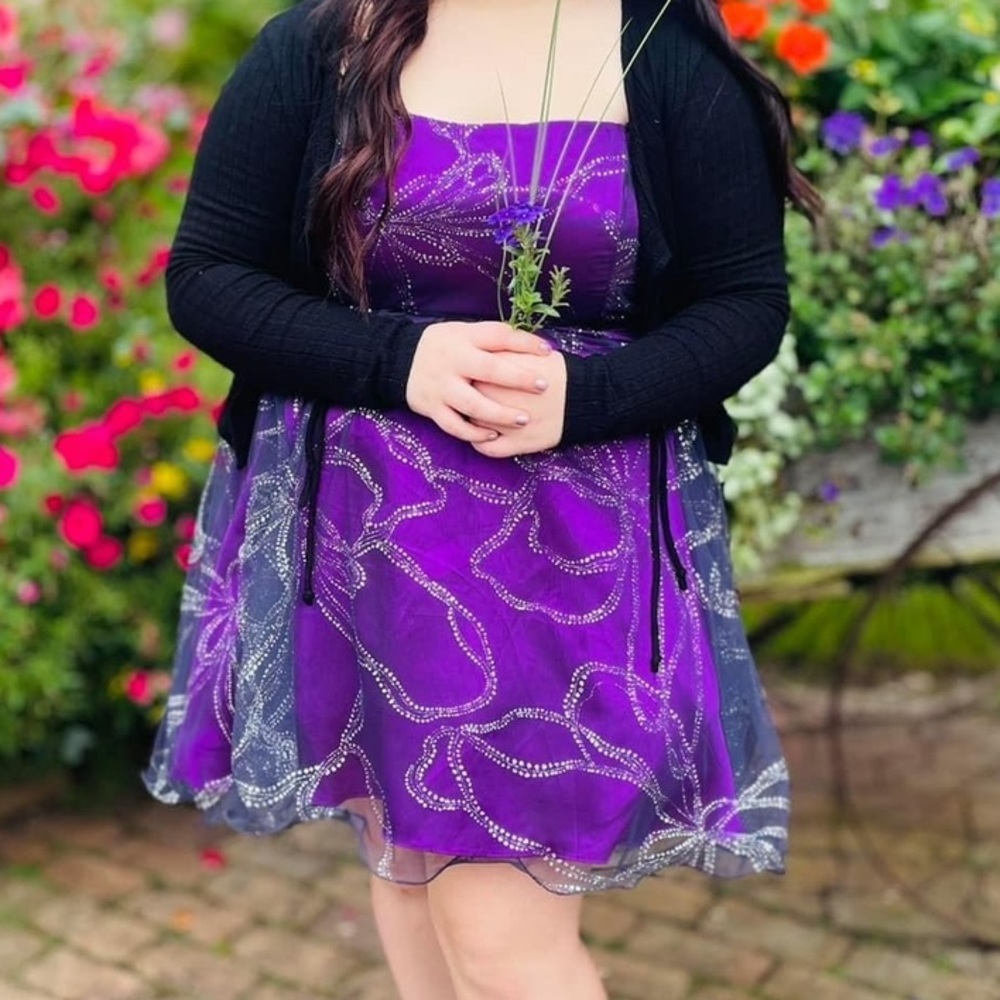 DEB Purple/Silver Prom/Homecoming Dress